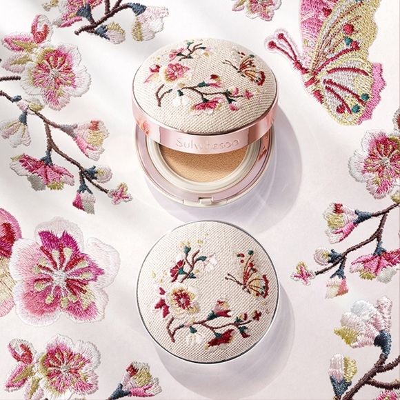 🌟 PRICE FIRM Sulwhasoo Embroidered Sakura Perfecting Cushion Refillable Compact - Picture 3 of 11